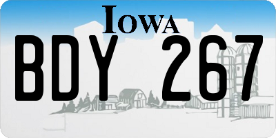 IA license plate BDY267