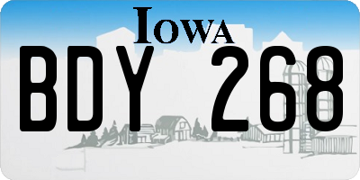 IA license plate BDY268