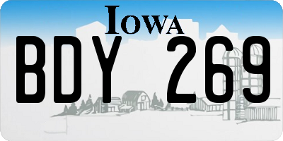 IA license plate BDY269