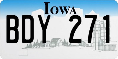 IA license plate BDY271