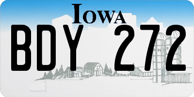 IA license plate BDY272
