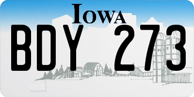 IA license plate BDY273