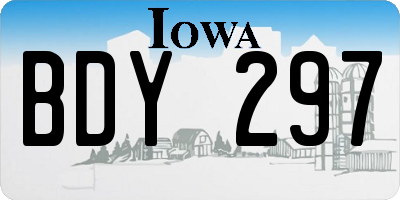 IA license plate BDY297