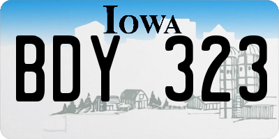 IA license plate BDY323