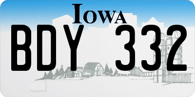 IA license plate BDY332