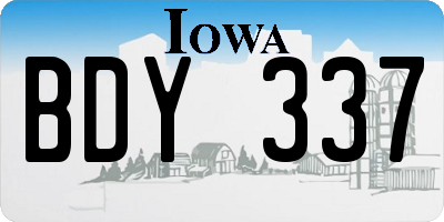 IA license plate BDY337