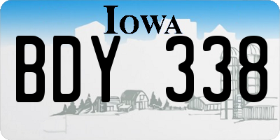 IA license plate BDY338