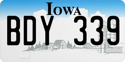 IA license plate BDY339