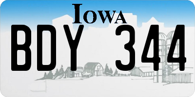 IA license plate BDY344