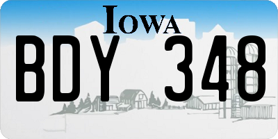 IA license plate BDY348