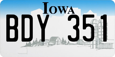 IA license plate BDY351