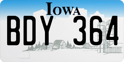 IA license plate BDY364