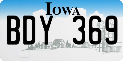 IA license plate BDY369