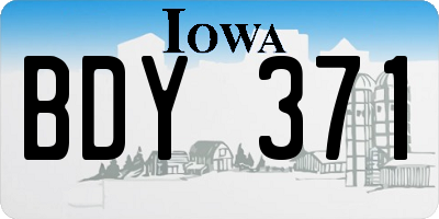 IA license plate BDY371