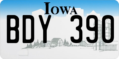 IA license plate BDY390