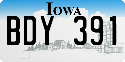 IA license plate BDY391