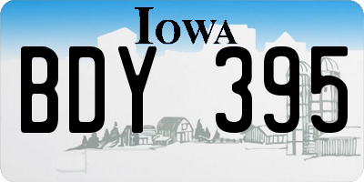 IA license plate BDY395
