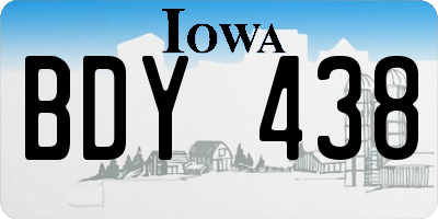 IA license plate BDY438