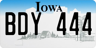 IA license plate BDY444