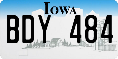 IA license plate BDY484