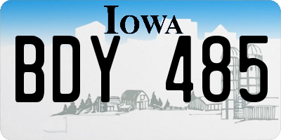 IA license plate BDY485