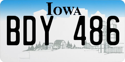 IA license plate BDY486