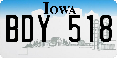 IA license plate BDY518