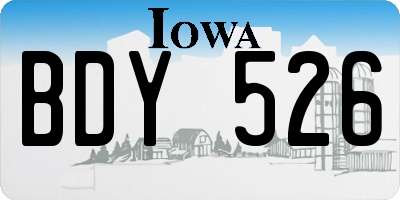 IA license plate BDY526