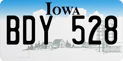 IA license plate BDY528