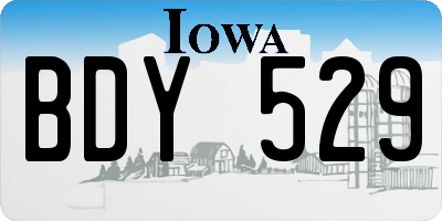 IA license plate BDY529