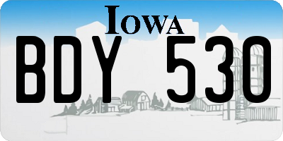 IA license plate BDY530
