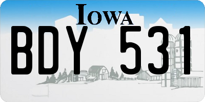 IA license plate BDY531