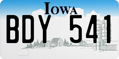 IA license plate BDY541