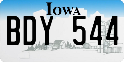 IA license plate BDY544
