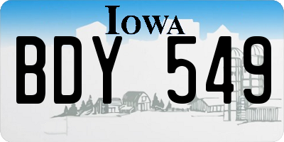 IA license plate BDY549