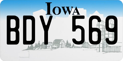 IA license plate BDY569