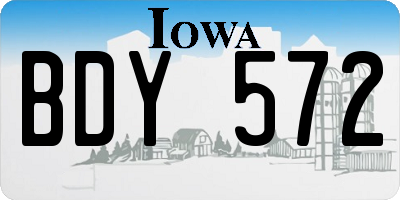 IA license plate BDY572