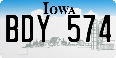 IA license plate BDY574