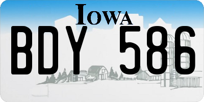 IA license plate BDY586