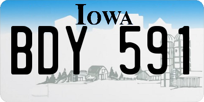 IA license plate BDY591