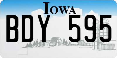 IA license plate BDY595