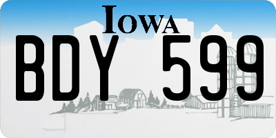IA license plate BDY599