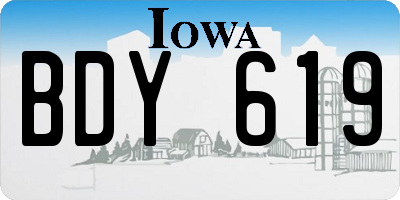 IA license plate BDY619