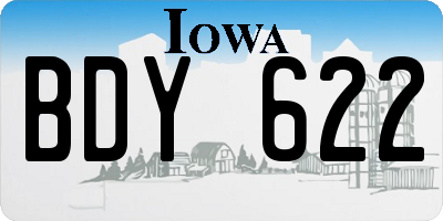 IA license plate BDY622