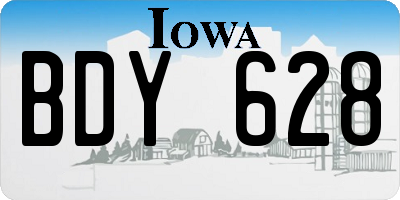 IA license plate BDY628