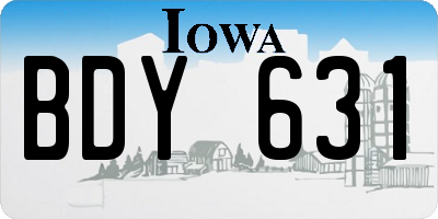 IA license plate BDY631