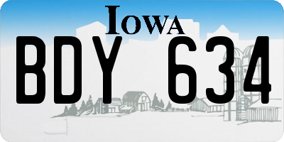 IA license plate BDY634