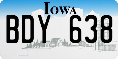 IA license plate BDY638