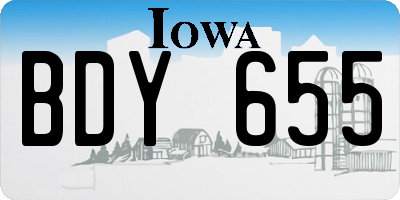 IA license plate BDY655