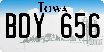 IA license plate BDY656